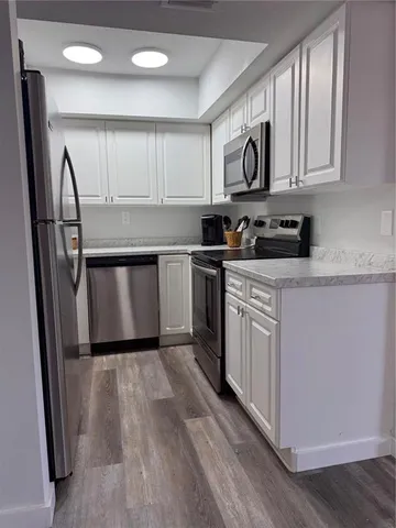 an empty room with closet