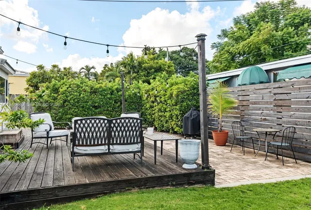 a view of outdoor space with seating