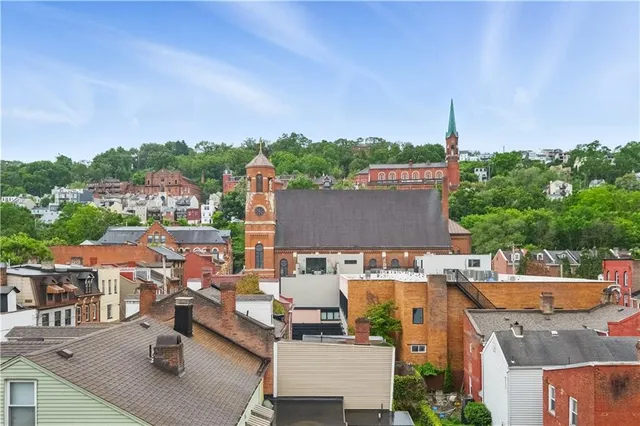 a car parked in front of a building