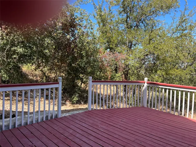 a view of wooden deck
