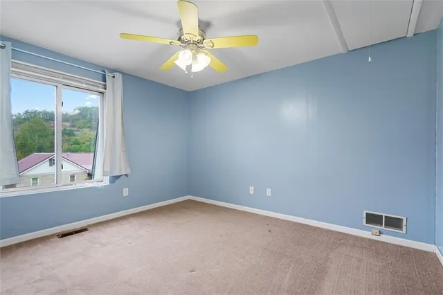 an empty room with a window