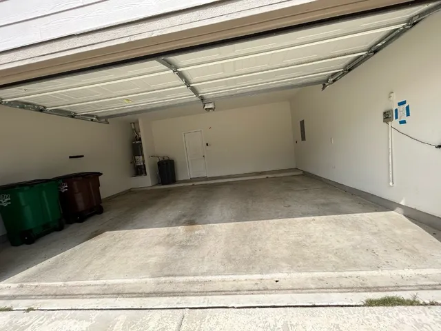 a view of a garage