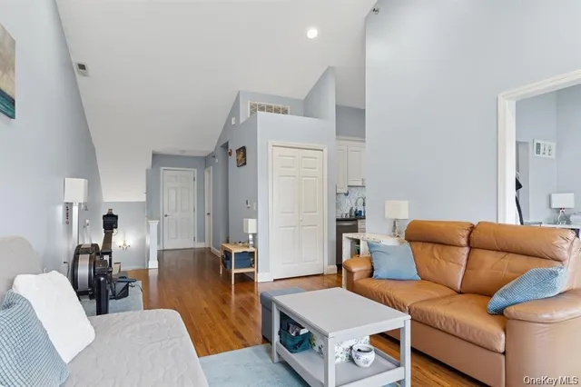 a living room with furniture and a couch