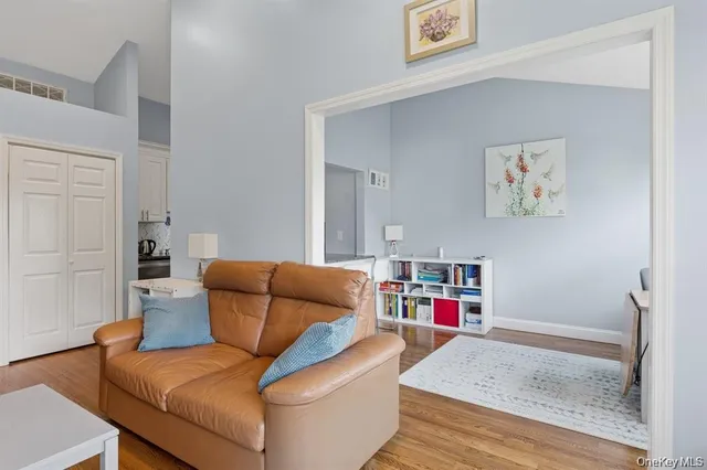 a living room with furniture and a couch