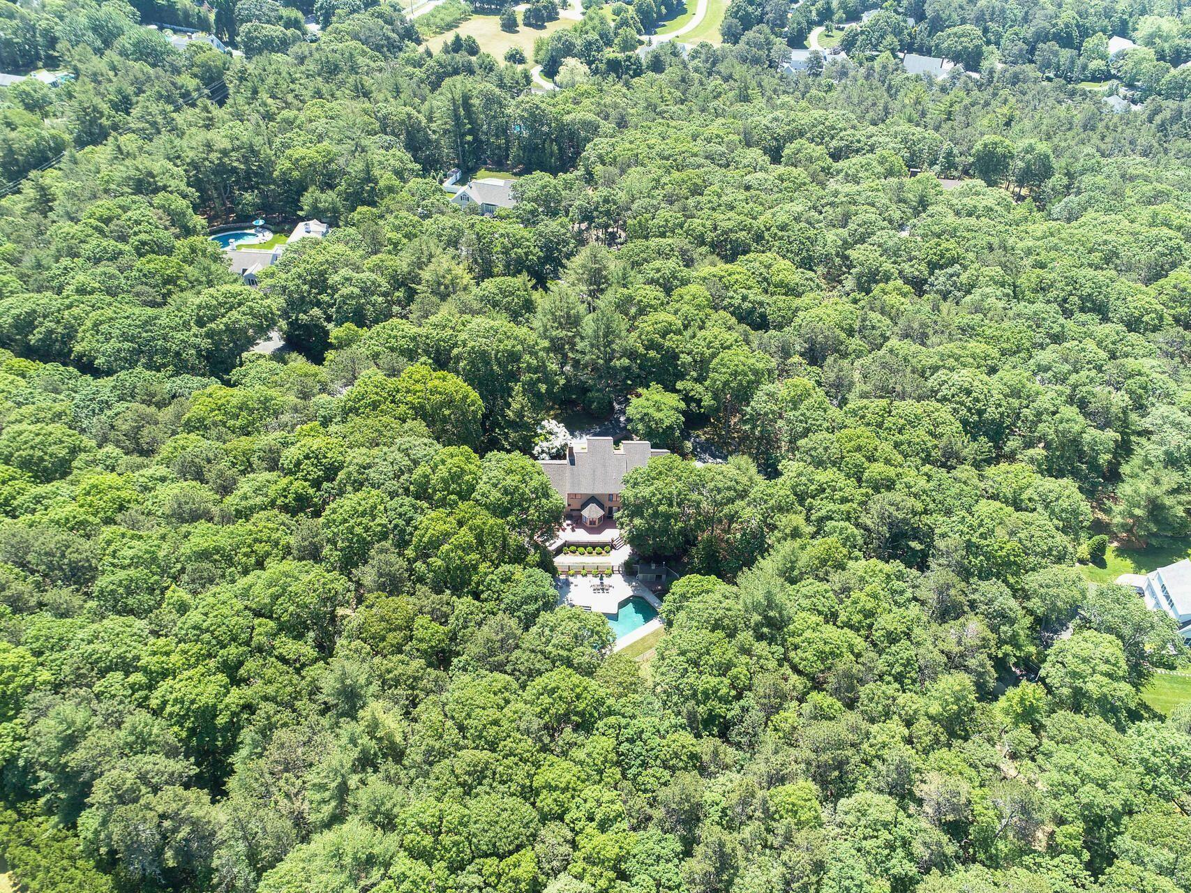 60 Smoke Valley Road Osterville, MA 02655 - Photo 12 of 12 an aerial view of a house with a yard