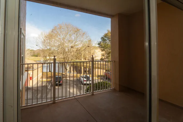 a view of a balcony