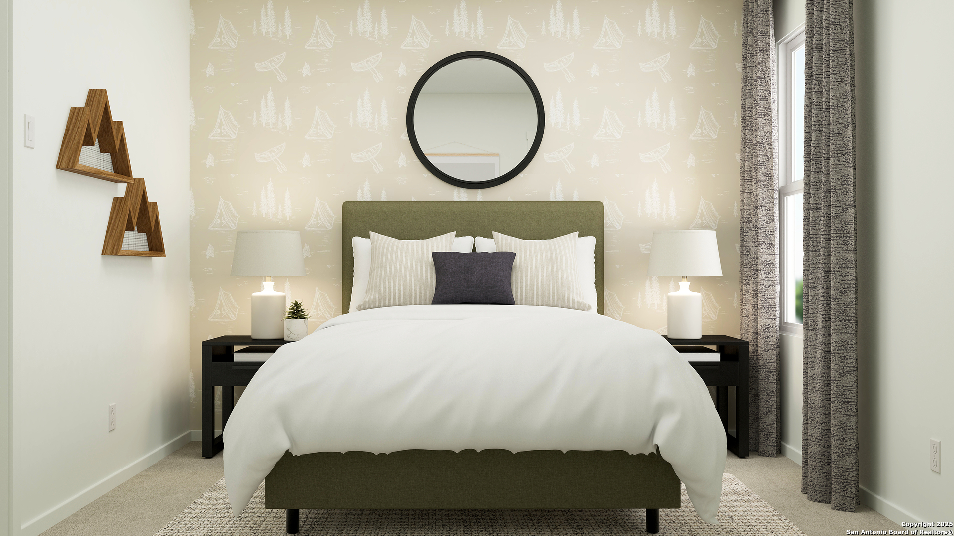 137 Bronco Ridge Pleasanton, TX 78064 - Photo 17 of 26 a bedroom with a bed and a painting on the wall