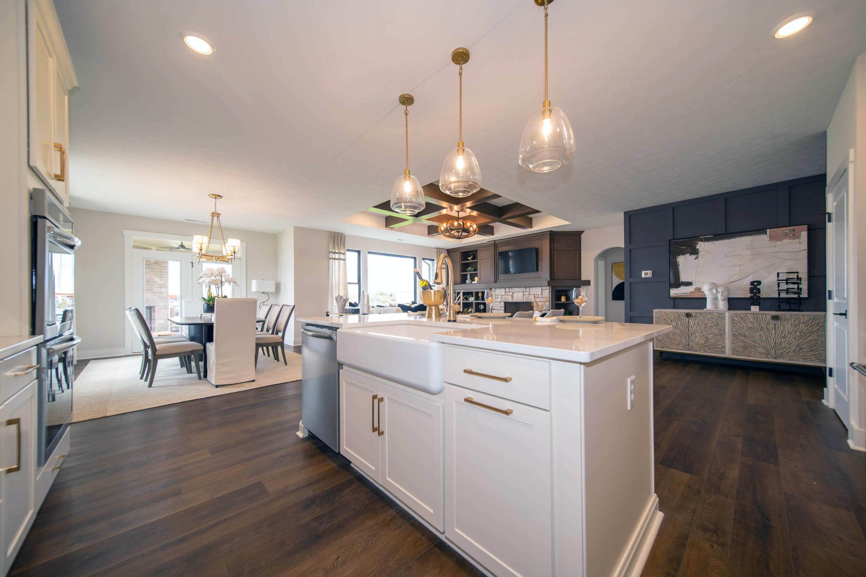 9382 Michigan Drive Crown Point, IN 46307 - Photo 12 of 23 a large room with kitchen island a sink a counter space and stainless steel appliances