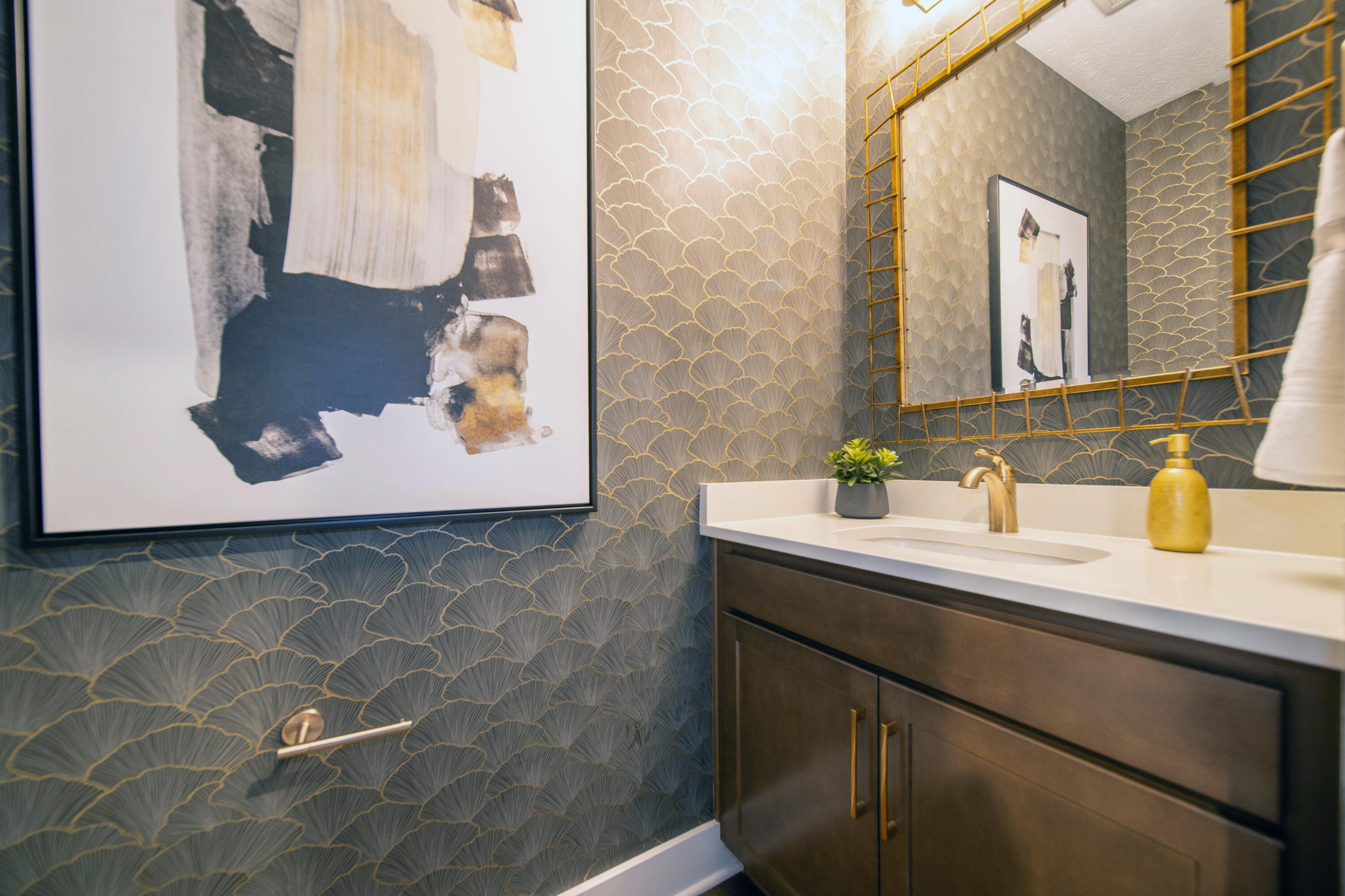 9382 Michigan Drive Crown Point, IN 46307 - Photo 20 of 23 a bathroom with a sink and a mirror