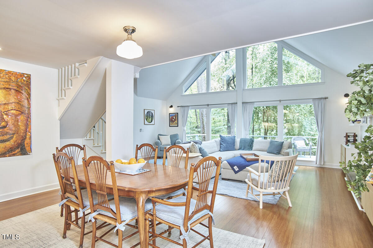 2803 McDowell Road Durham, NC 27705 - Photo 24 of 81 a dining room with furniture window and wooden floor