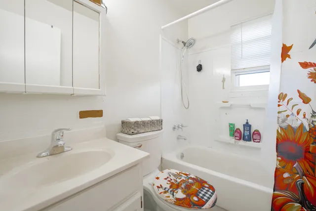 a storage room with furniture