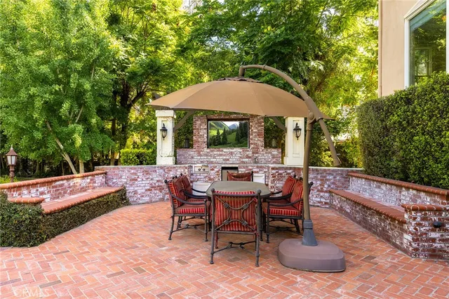 a view of a swimming pool with a backyard