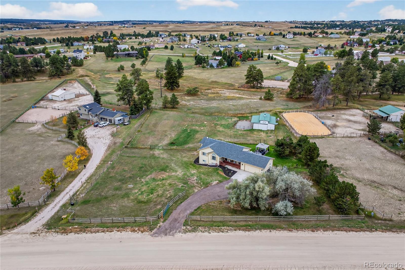 2464 Remington Road Elizabeth, CO 80107 - Photo 36 of 41 an aerial view of a house with a yard