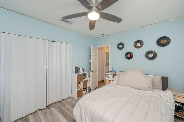 a view of a swimming pool with a back yard