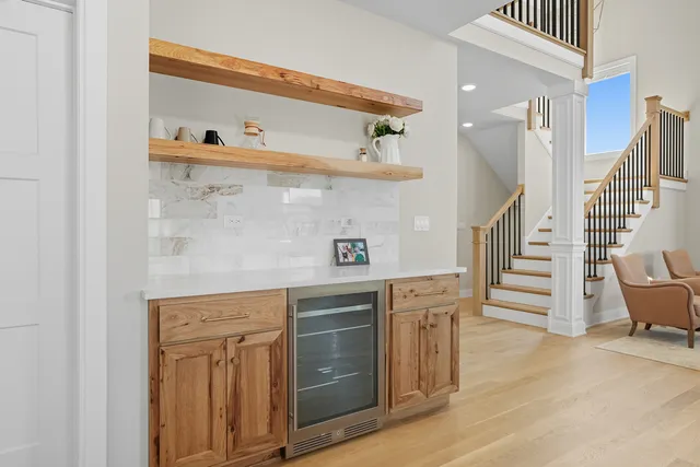 a view of a hallway with entryway