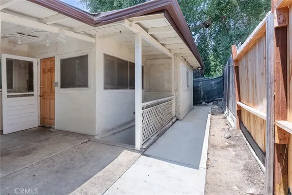 a view of a porch