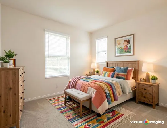 a bed room with a bed and a window