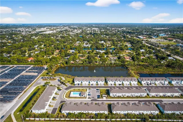 an aerial view of a city