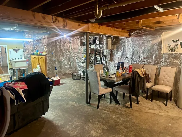 a outdoor living space with furniture