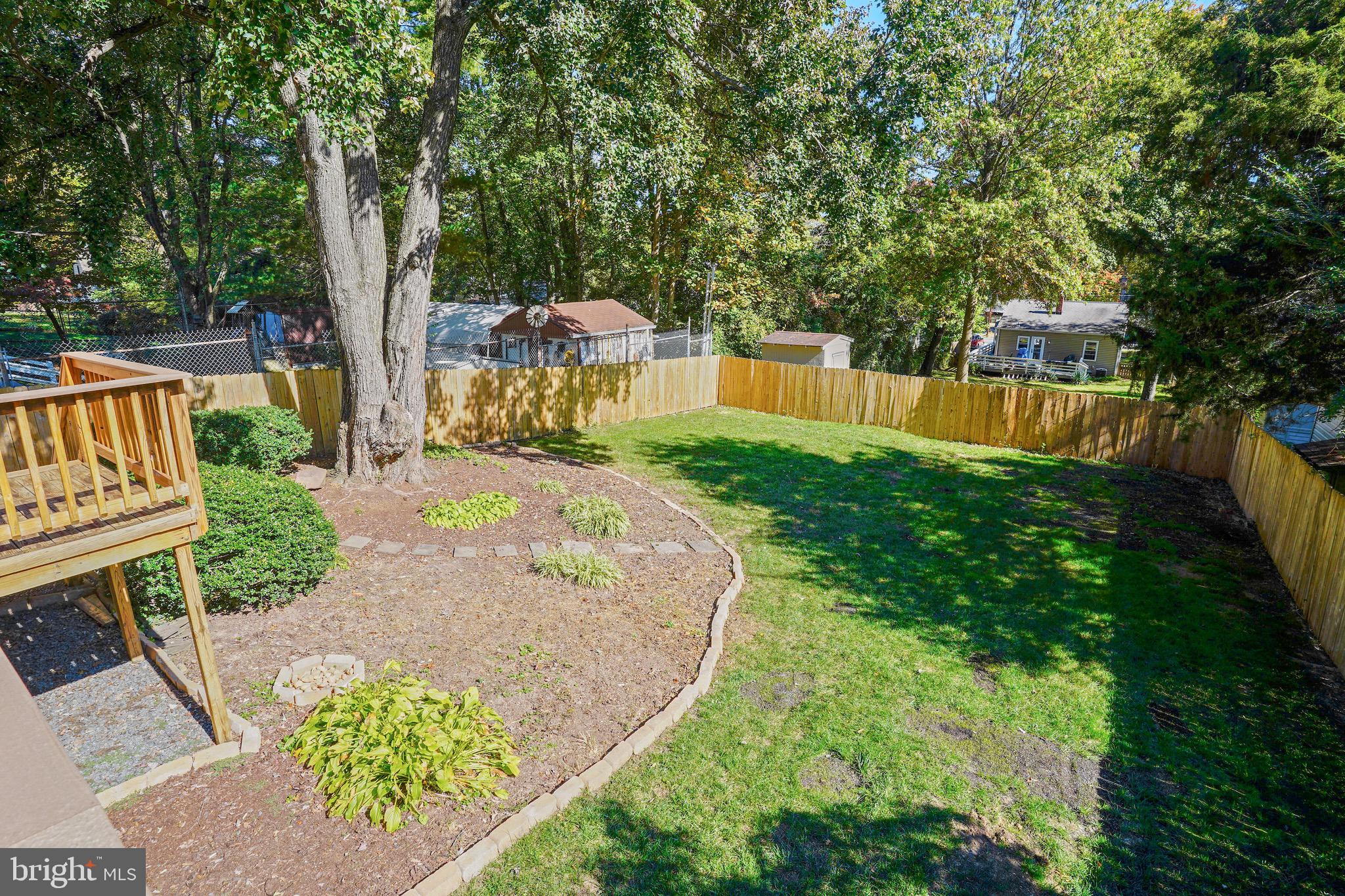 4029 Walters Court Fairfax, VA 22030 - Photo 28 of 29 Rear Yard with Tall Privacy Fence