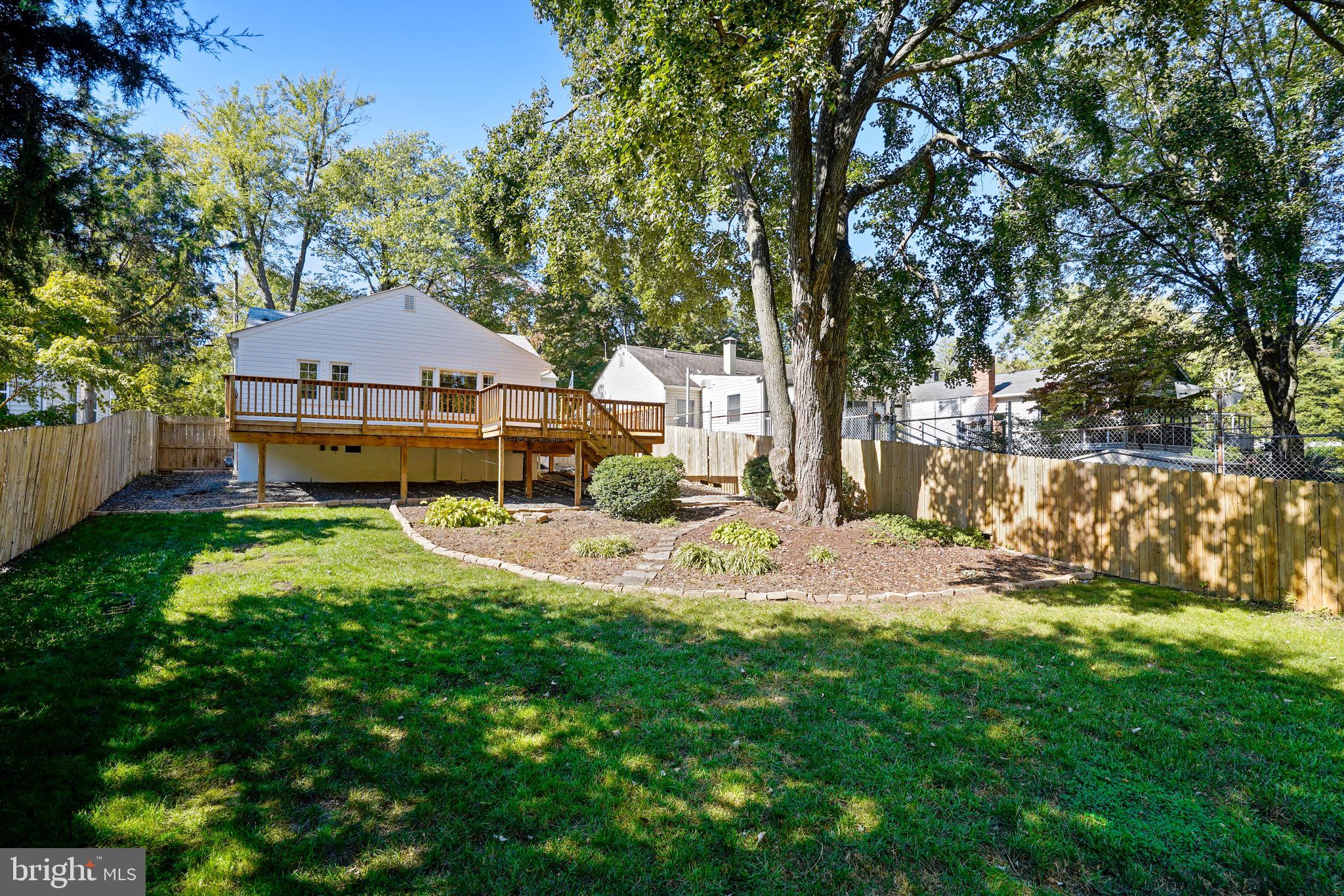 4029 Walters Court Fairfax, VA 22030 - Photo 29 of 29 Rear Yard with Tall Privacy Fence