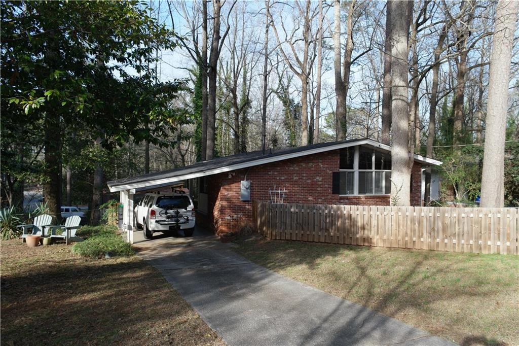 3096 Vine Circle Decatur, GA 30033 - Photo 1 of 1 Adorable mid-century modern in hot Evergreen Forest. One of the largest lots in the neighborhood, updated, and move-in ready. The fence on the front is a private patio area perfect for pets
