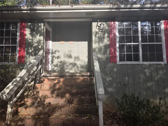 a view of parking from a window
