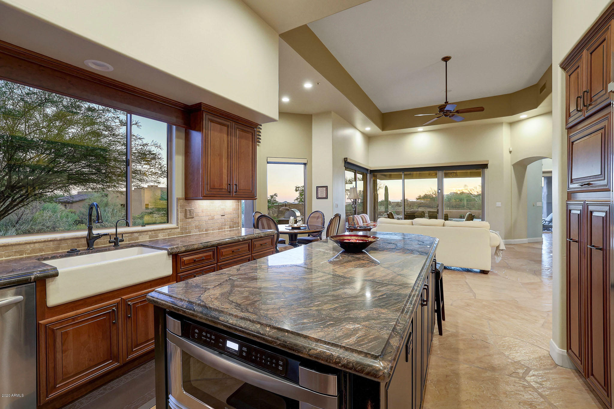 9877 East Hidden Valley Road Scottsdale, AZ 85262 - Photo 11 of 46 Kitchen open to family room