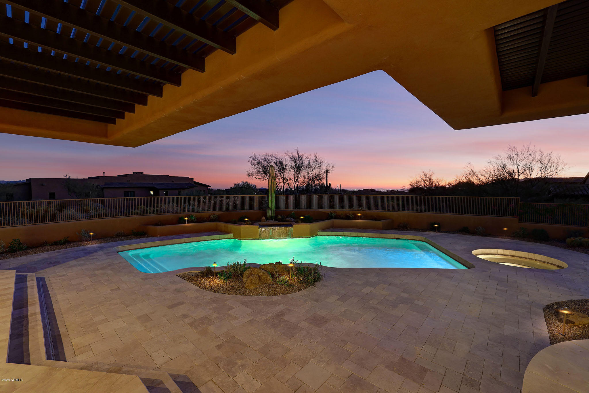 9877 East Hidden Valley Road Scottsdale, AZ 85262 - Photo 27 of 46 Evening pool views