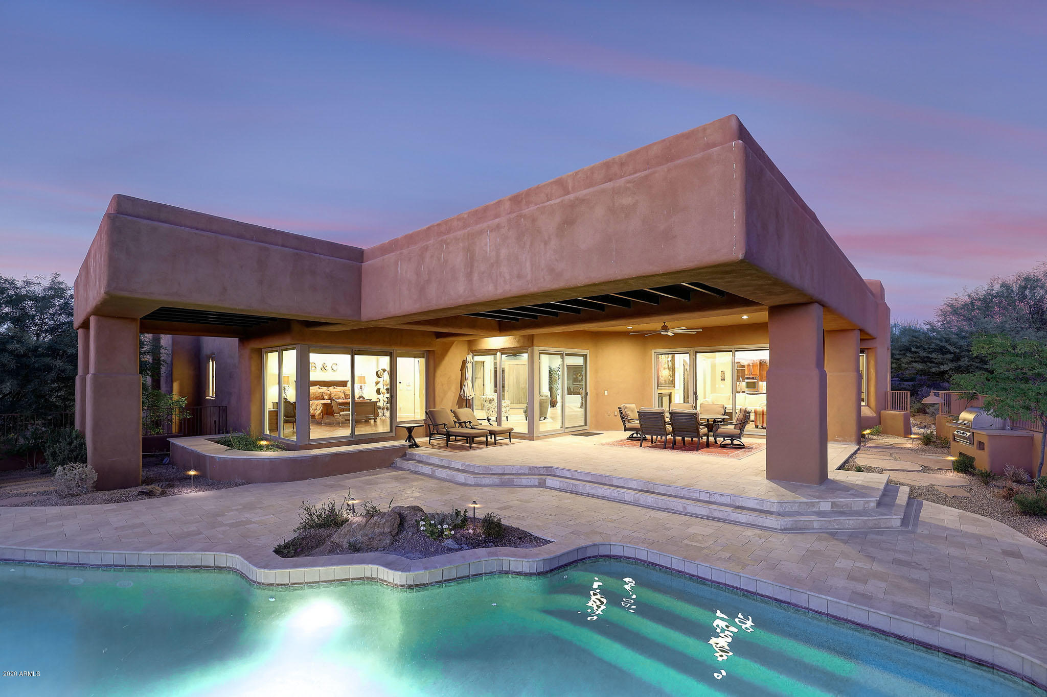 9877 East Hidden Valley Road Scottsdale, AZ 85262 - Photo 28 of 46 Large backyard with built in bbq