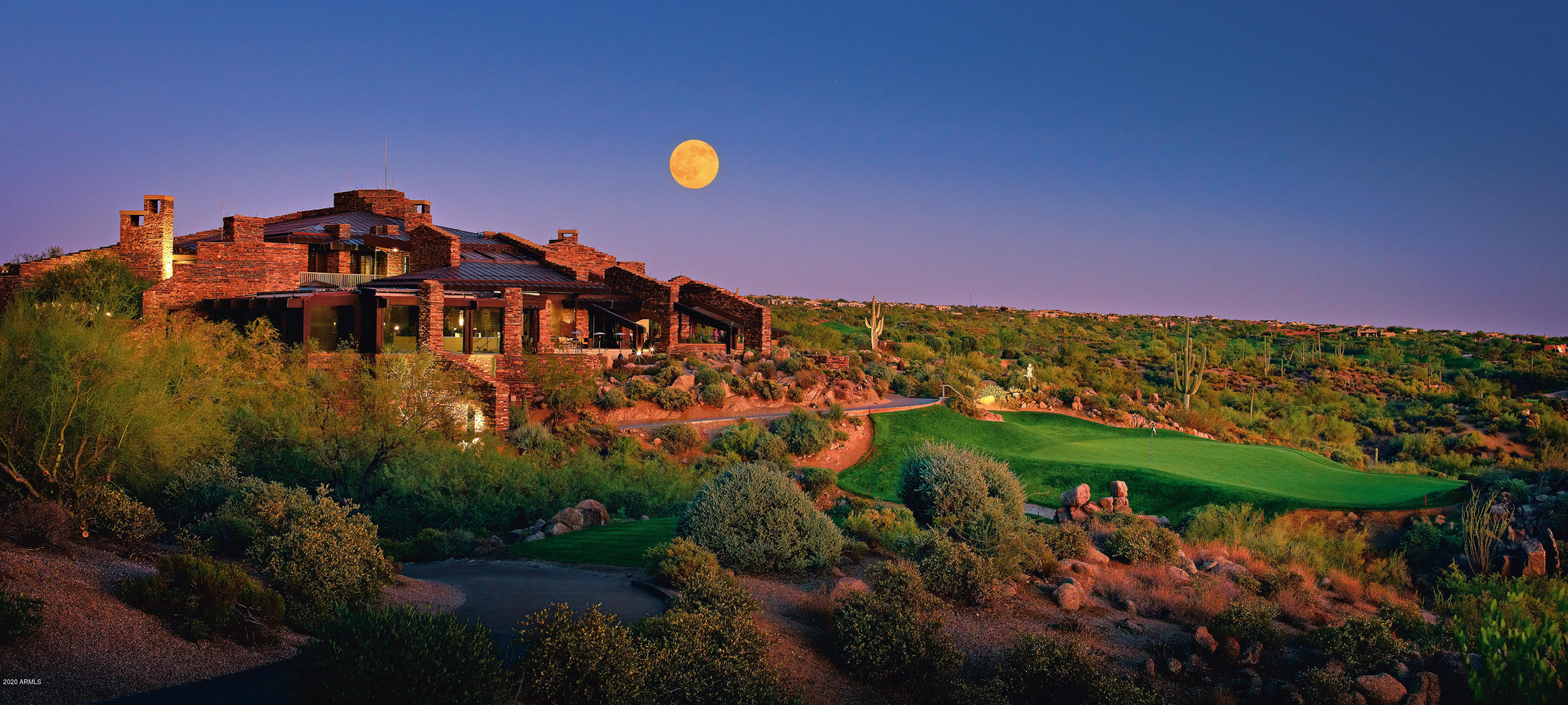 9877 East Hidden Valley Road Scottsdale, AZ 85262 - Photo 36 of 46 CG exterior evening moon