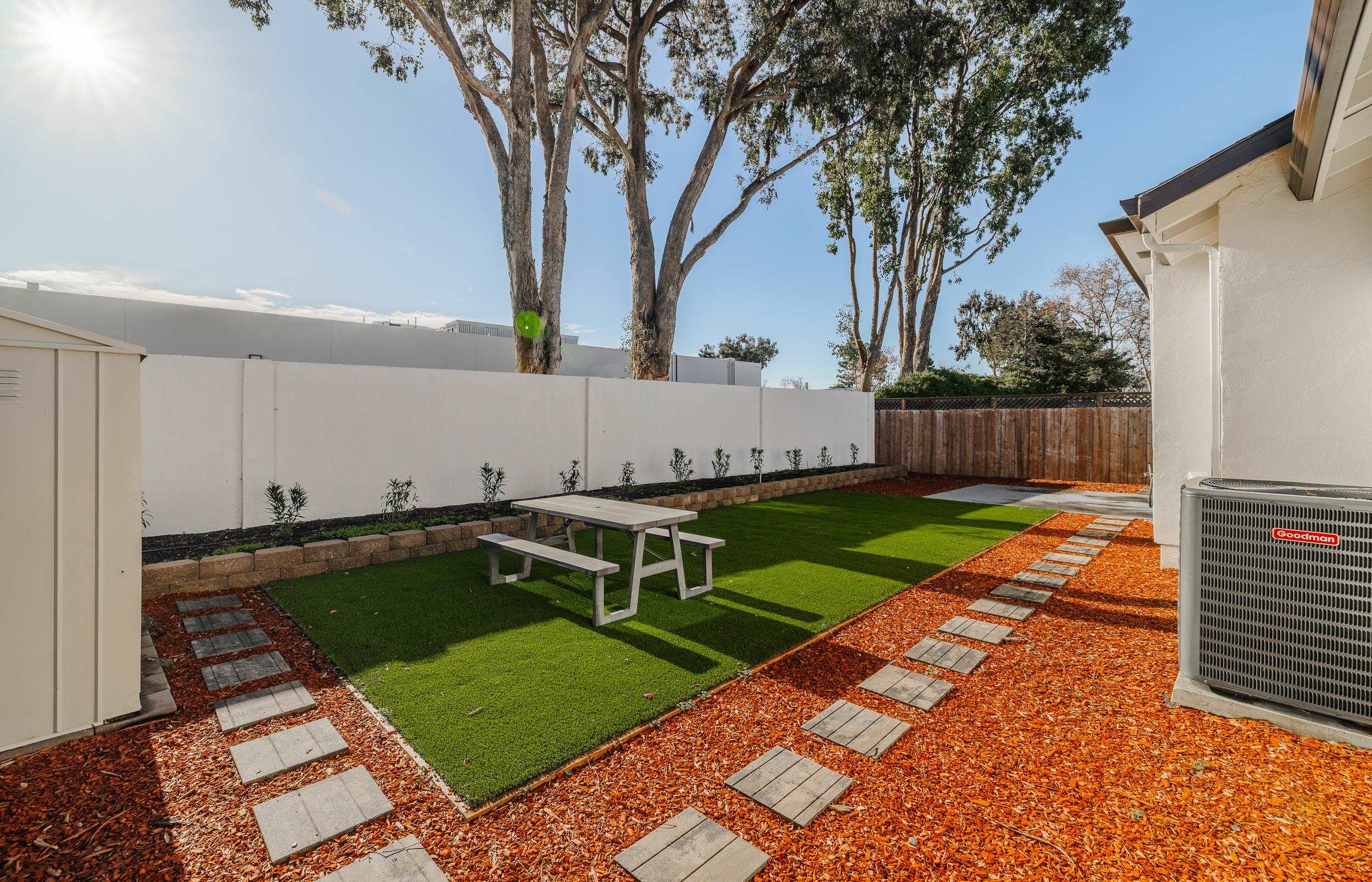 1900 Chestnut Street Santa Clara, CA 95054 - Photo 31 of 39 a view of a backyard with a small pool