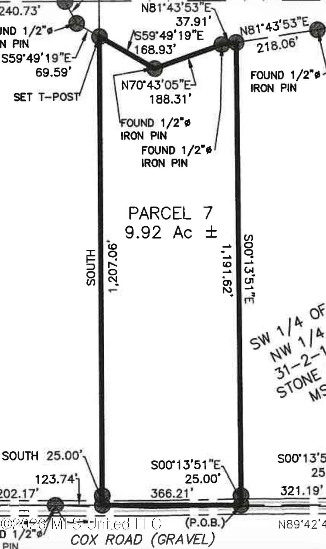 Cox Road Survey 7 9.92 Acres