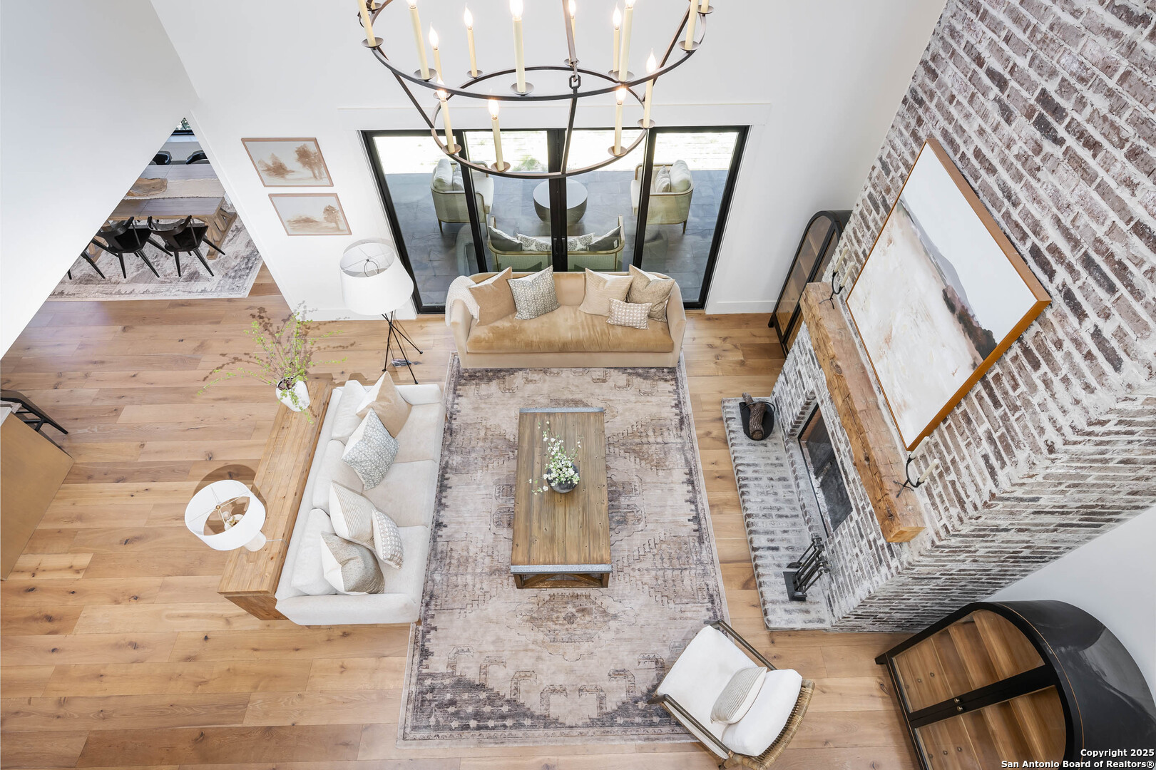324 Ridge Point Spring Branch, TX 78070 - Photo 48 of 50 a view of living room with furniture and a fireplace