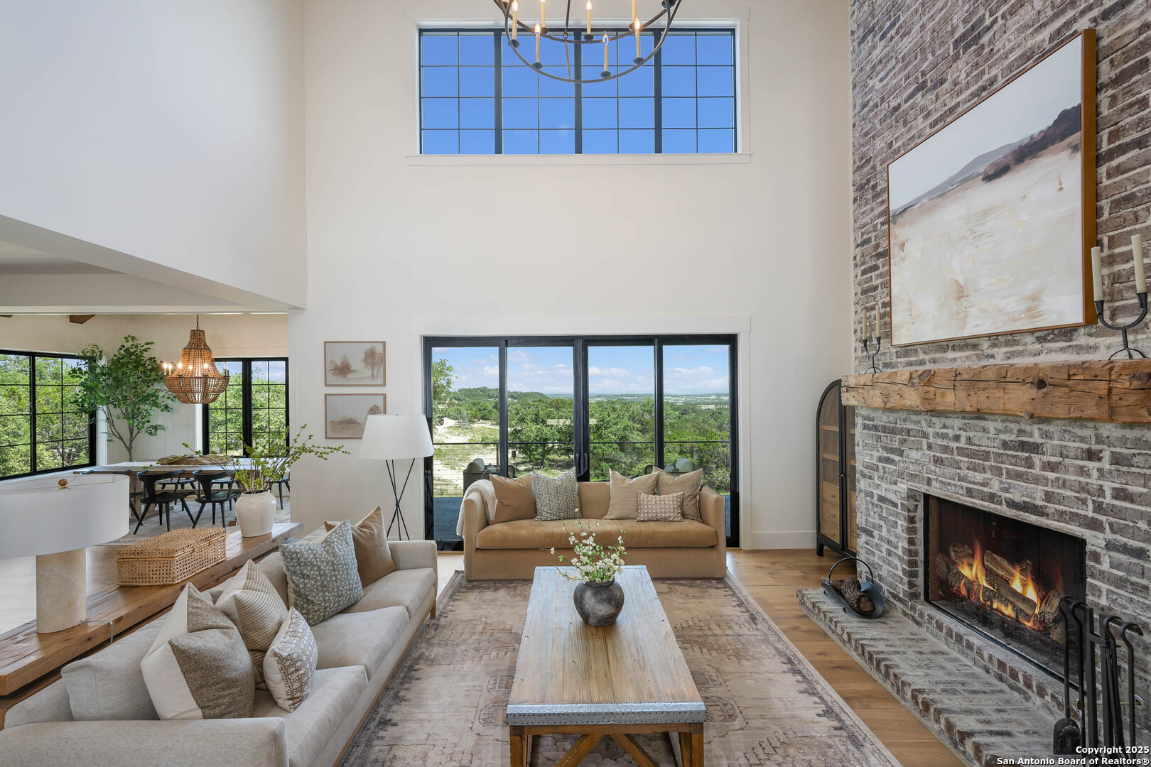 324 Ridge Point Spring Branch, TX 78070 - Photo 10 of 50 a living room with furniture and a fireplace