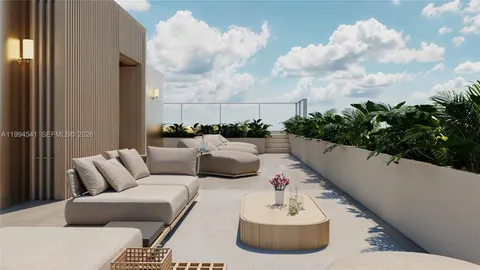 a terrace view with seating space