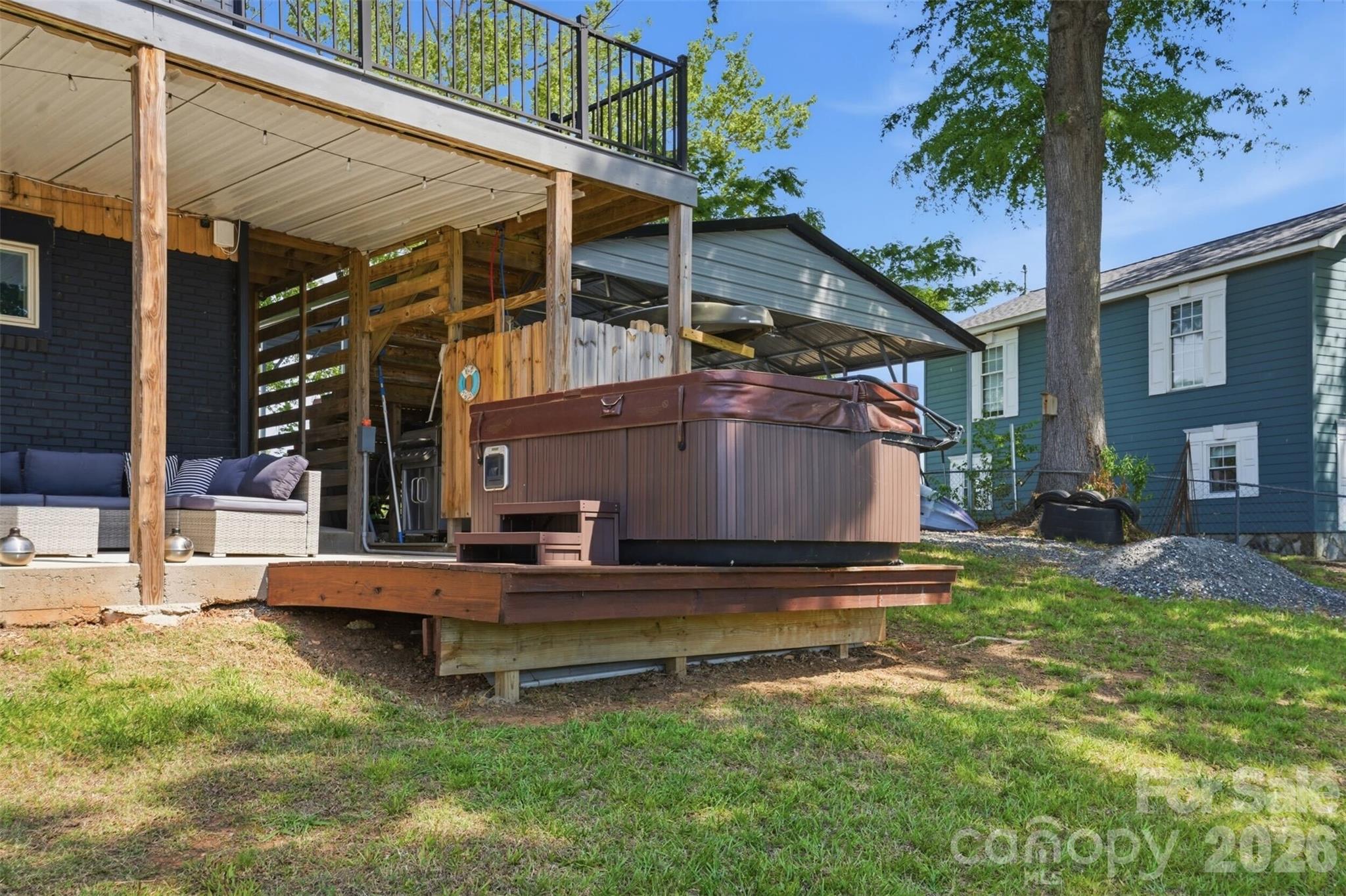 4473 Ridge Street Claremont, NC 28610 - Photo 25 of 26 a view of a house with a swimming pool