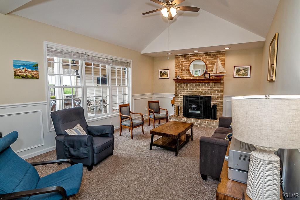 973 Renaldi Road Wind Gap, PA 18091 - Photo 11 of 50 a living room with furniture and a fireplace