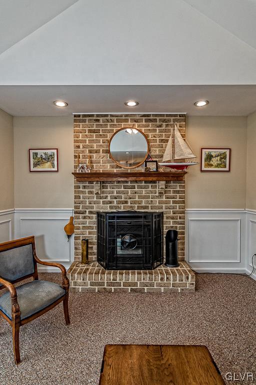 973 Renaldi Road Wind Gap, PA 18091 - Photo 10 of 50 a living room with furniture and a fireplace