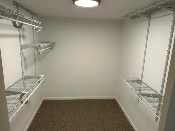 a view of a closet area