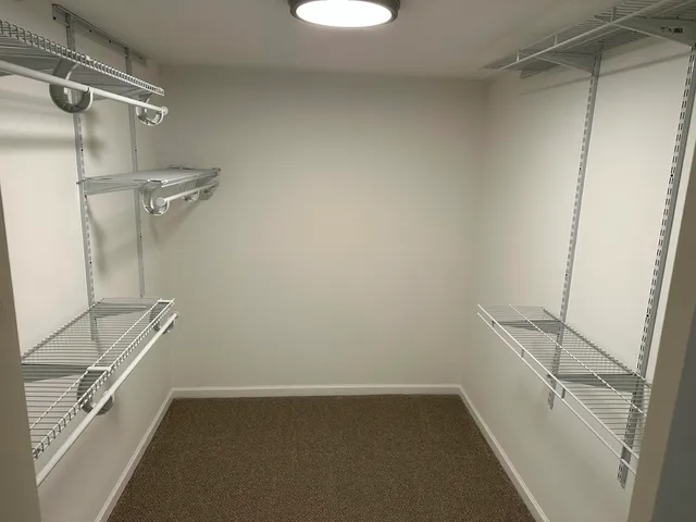 a view of a closet area