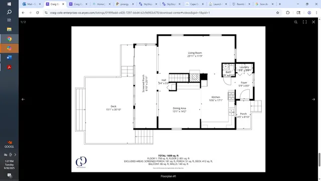 a view of a floor plan