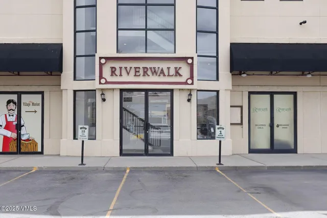 a building view with a outdoor space