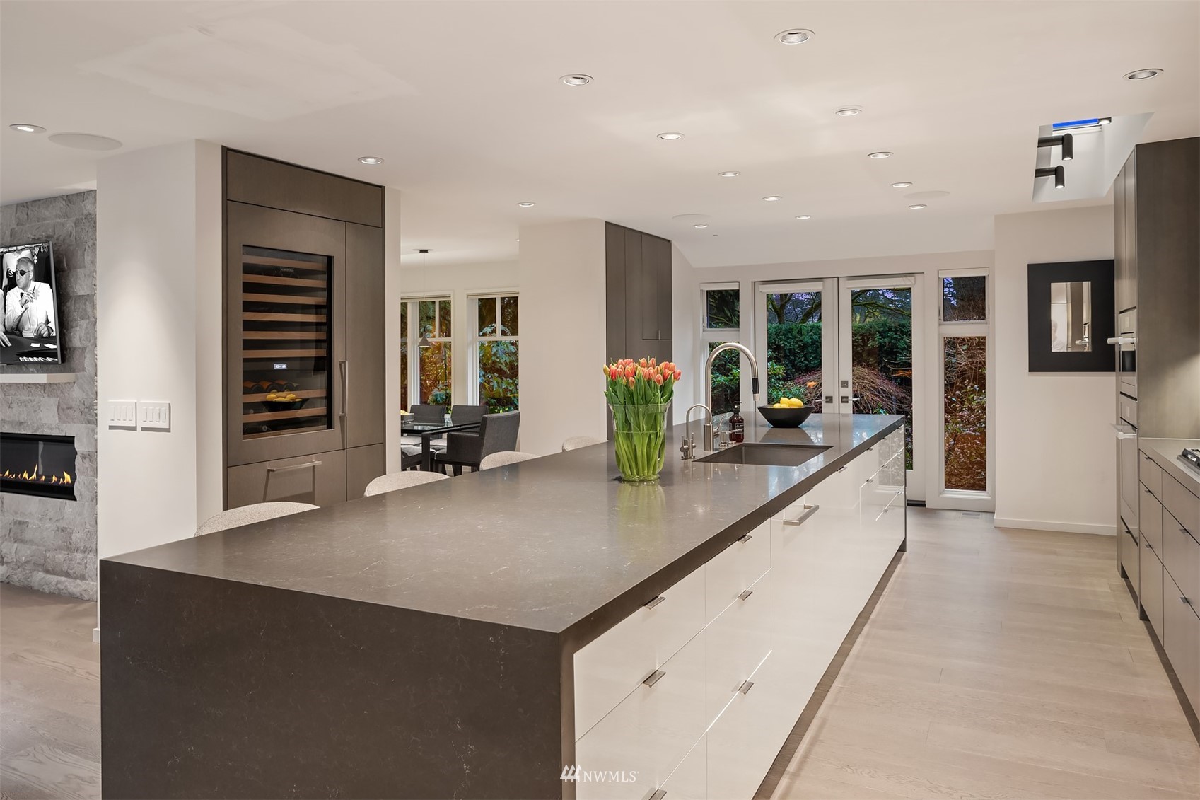 3022 Hunts Point Road Hunts Point, WA 98004 - Photo 7 of 37 a large white kitchen with a large window
