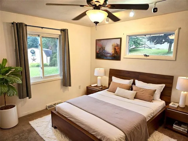 a room with table and chairs