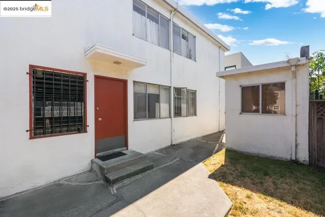 a front view of a house with windows