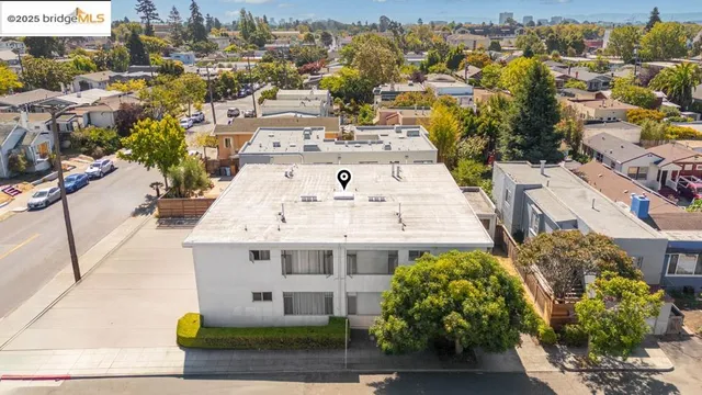 a view of a city with tall buildings