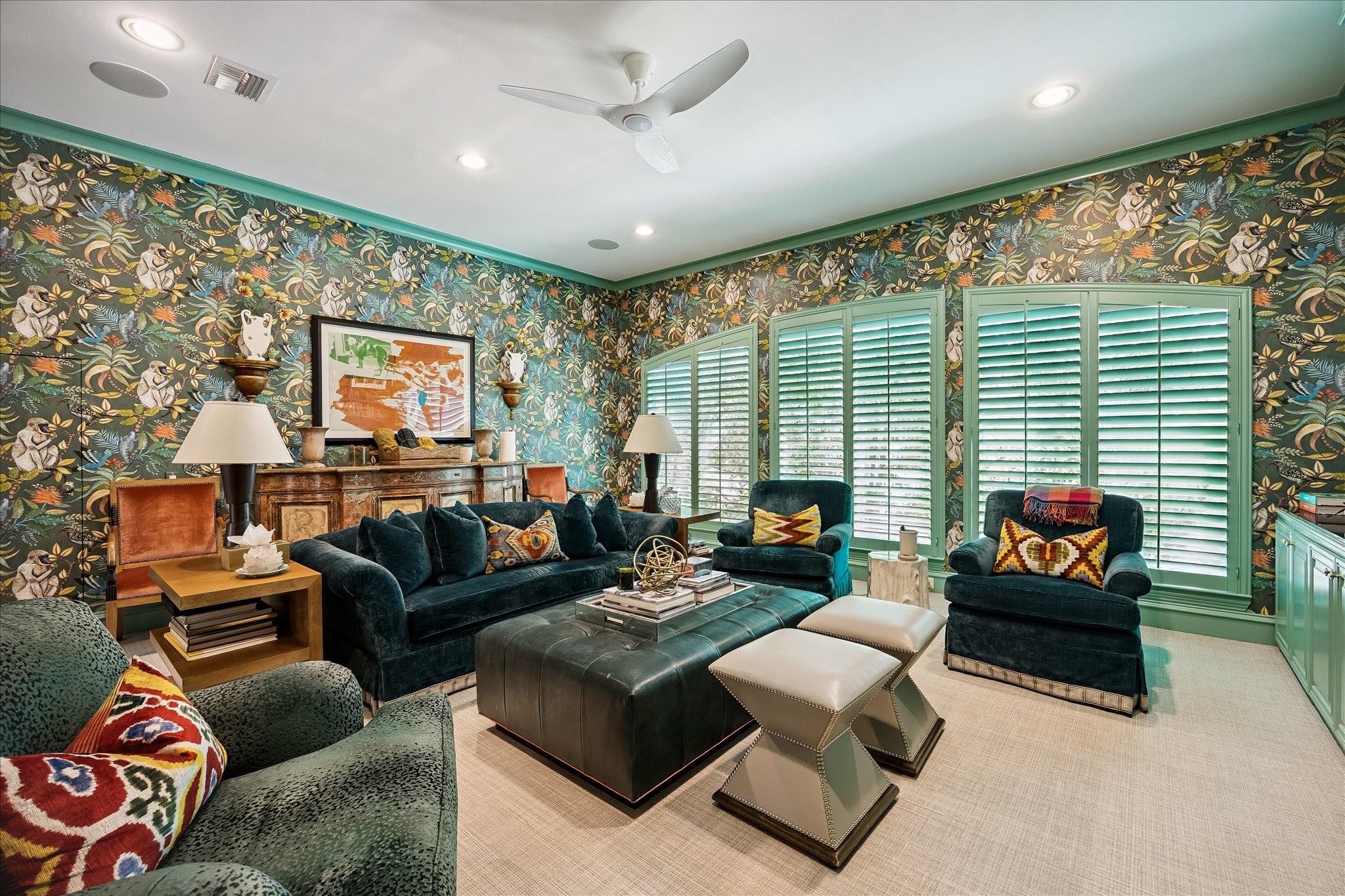 3 Exbury Way Houston, TX 77056 - Photo 22 of 41 a living room with furniture and a large window