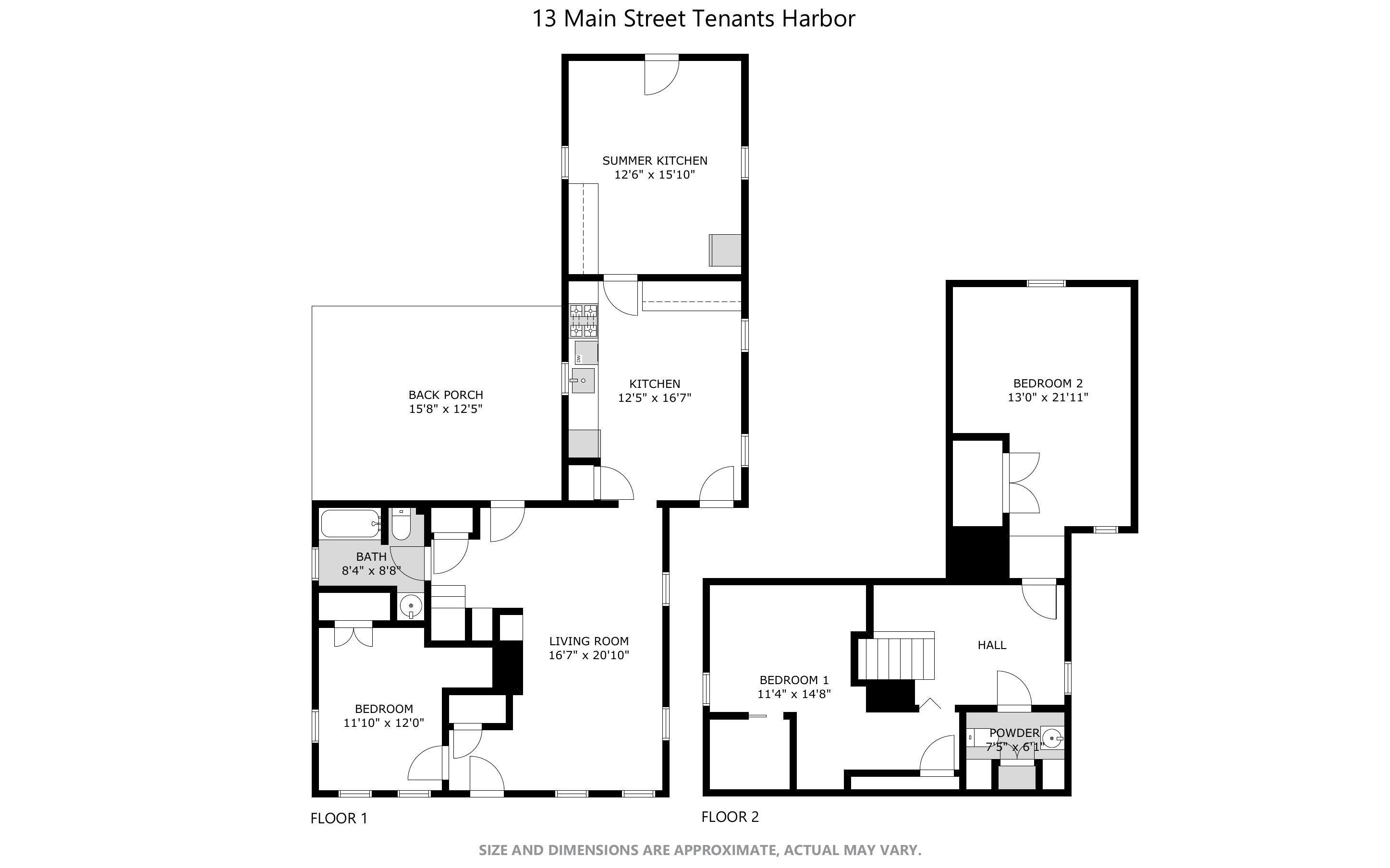 13 Main Street Tenants Harbor, ME 04860 - Photo 31 of 31 Floor Plan 13 Main St