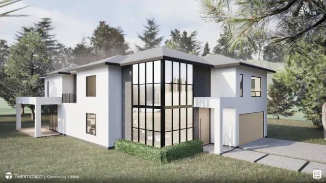 a view of a house with a yard